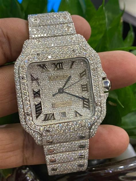 diamond cartier watch|cartier diamond watch men's.